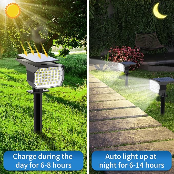 Tadyreal Solar Spot Lights Outdoor 10 Pack, Solar Landscape Spotlights - Image 3