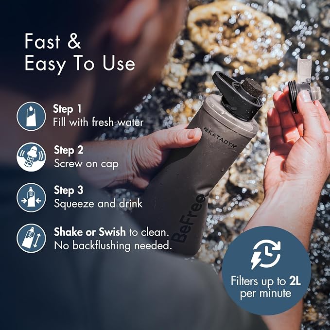 Katadyn BeFree 1.0L Ultralight Collapsible Water Filter Bottle - Image 7