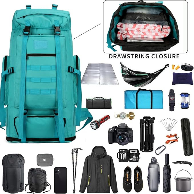Hiking Backpack for Men 70L/100L Camping Backpack Military Rucksack Molle 3 - Image 4