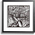 Washington D.C. Cut Map framed by O3 Design Studio, 18x18 inches, paper cutting by O3DESIGNSTUDIO
