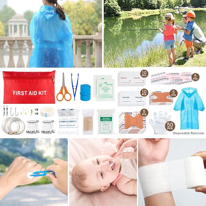 238Pcs Emergency Survival Kit and First Aid Kit, Professional Survival Gear Tool - Image 8