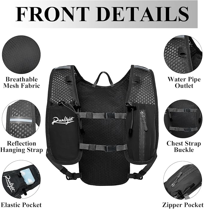 Runlight Running Vest for Women Men Lightweight Hydration Backpack Pack - Image 3