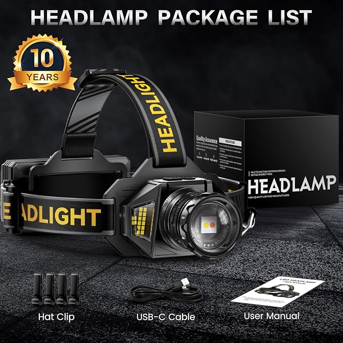 AKNEAR Rechargeable LED Headlamp, 2980 High Lumens Head Lamp - Image 7