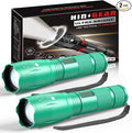 1 Mode Flashlights 2 Pack, Super Bright Zoomable LED Tactical Flashlight High by HINSGEAR