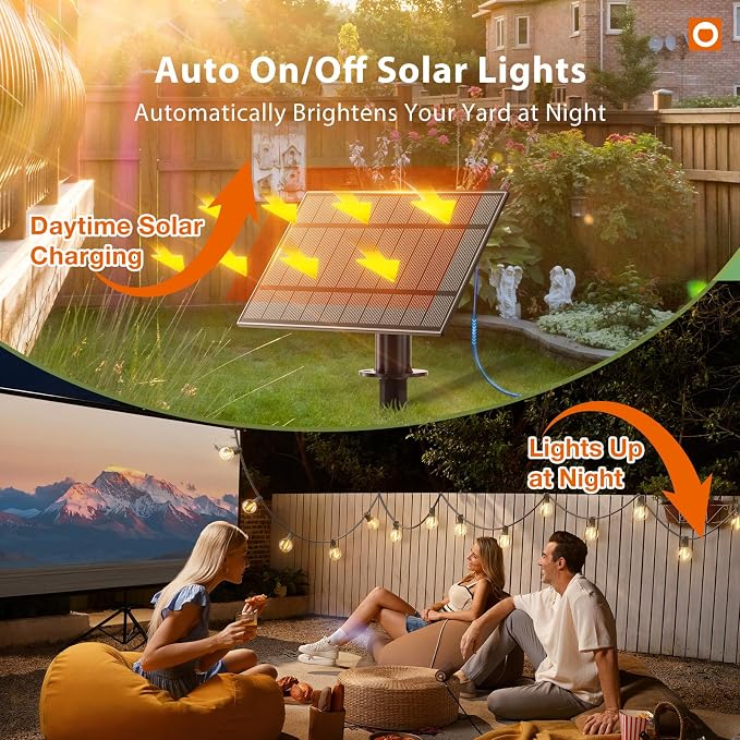 addlon 50FT Solar String Lights Outdoor Waterproof - Image 3
