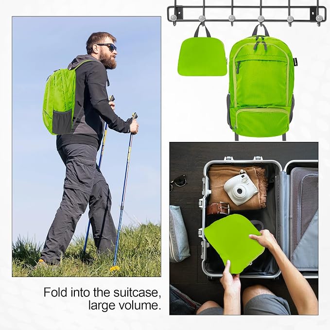 HOLYLUCK 20L Lightweight Packable Hiking Daypack Foldable Backpack - Image 6