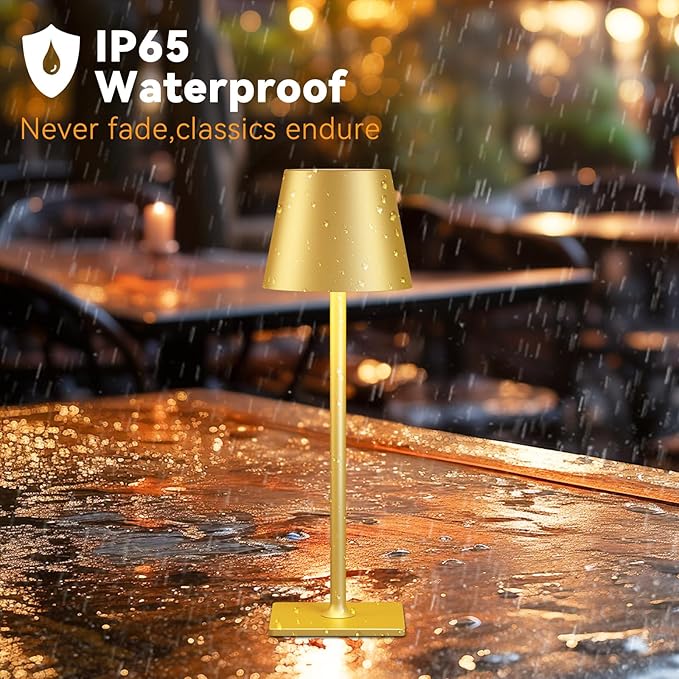 Yogaret 4 Pack Gold Rechargeable Led Cordless Table Lamps, Cordless Lamp - Image 5