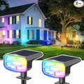 Color Changing Solar Spot Lights Outdoor Waterproof IP65, 9 Lighting Modes by JEJOT