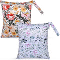 2 Pcs Wet Dry Bags for Baby Cloth Diapers, Washable Travel Bags, Gym Bag for by Welcometoeaxin