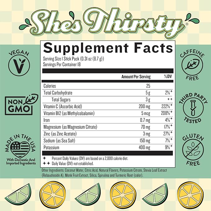Legendairy Milk She's Thirsty Lemon Lime, No Sugar Added Electrolytes Powder - Image 2