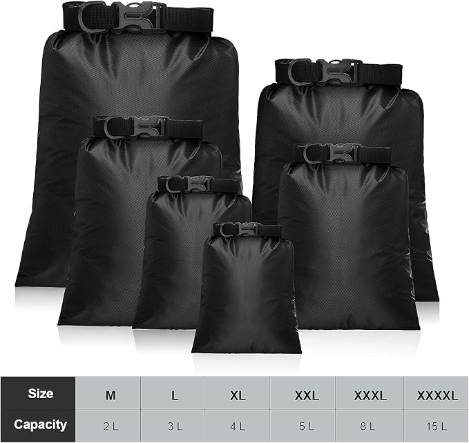 Shappy 6/12 Pcs Waterproof Dry Bags, Lightweight Outdoor Waterproof Dry Stuff - Image 4