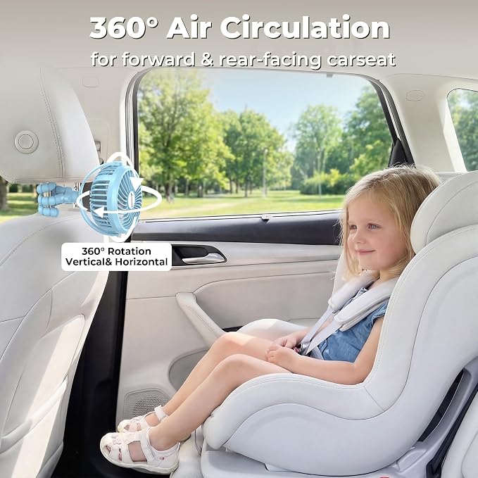 AMACOOL Battery Operated Stroller Fan, Baby Travel Essentials - Image 5