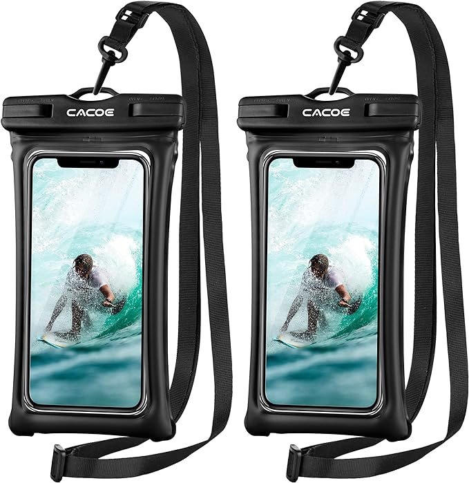 CACOE Floating Universal Waterproof Phone case 2 Pack-Up to 7.0", Phone Pouch by CACOE