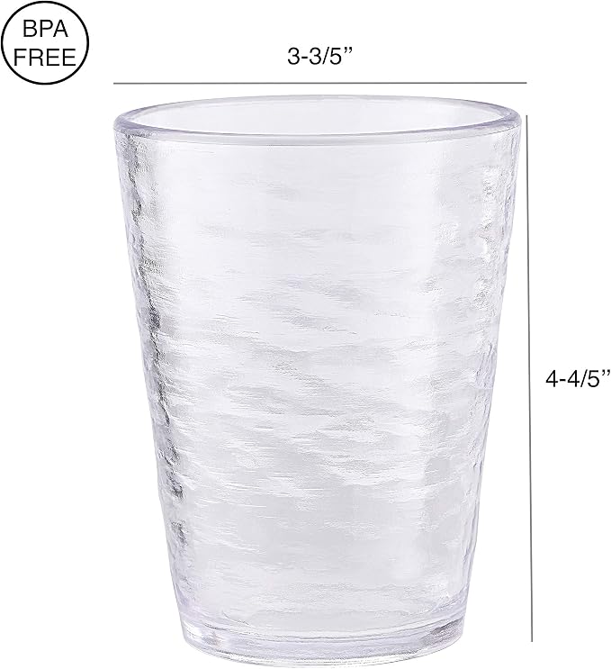 KLIFA- RIPPLE- 16 ounce, Acrylic Tumbler Drinking Glasses Cups, Stackable - Image 8