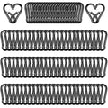100 Pack 1.57" Heavy Duty Carabiner Clips, M4 Black Galvanized Steel Spring by SEUNGCH