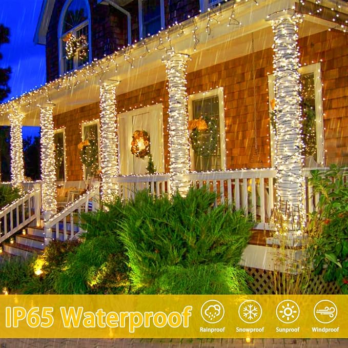 2 Pack 480 LED Solar String Lights - Image 4