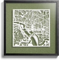 Washington D.C. Cut Map framed by O3 Design Studio, 18x18 inches, paper cutting by O3DESIGNSTUDIO