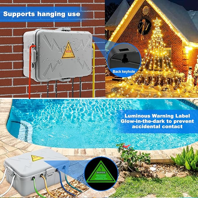 Hrensaw Large Outdoor Electrical Box, IP54 Waterproof Outdoor Outlet Covers - Image 4