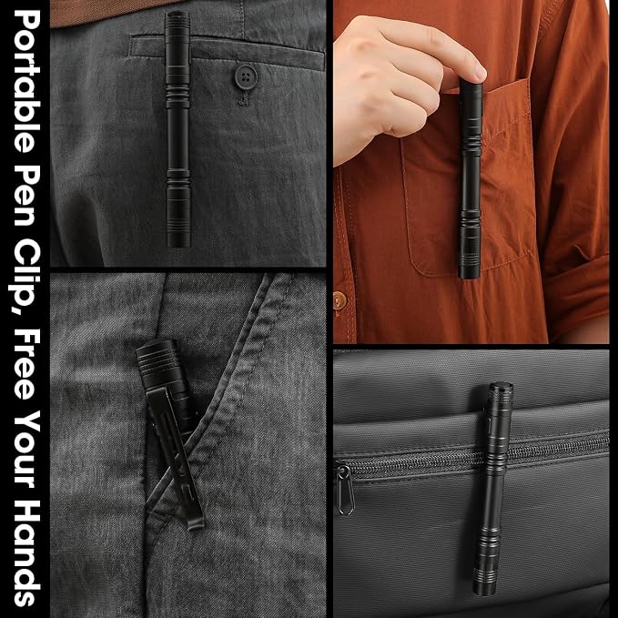 Pen Flashlight, Mini Pocket Flashlight Small Penlight Inspection Flashlight - Image 5