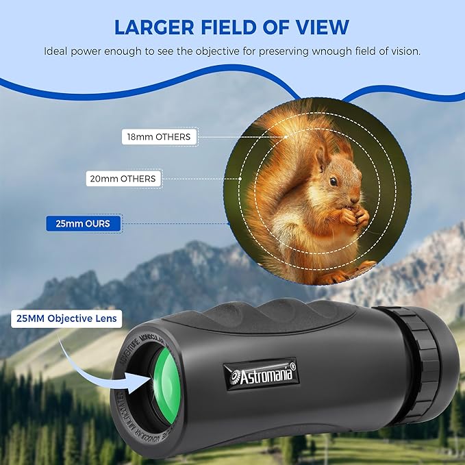 Astromania 10x25 Monocular for Adults, Compact Outdoor Accessory - Image 3