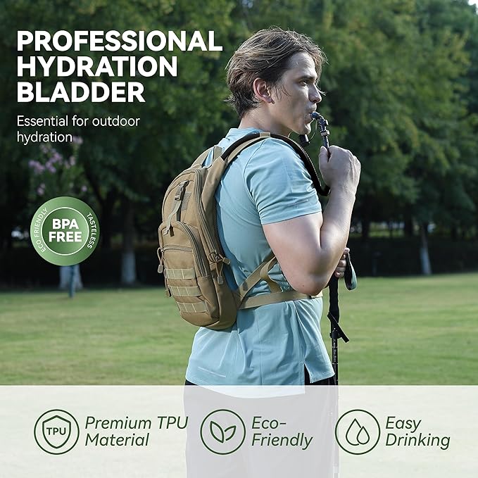MARCHWAY 2L/2.5L/3L TPU Hydration Bladder, Ultra Durable Water Reservoir Bag - Image 2
