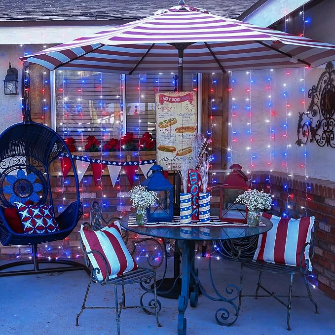 JMEXSUSS 300LED Red White and Blue Lights - Image 9