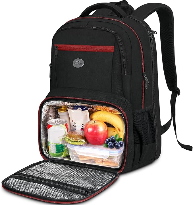 MATEIN Mens Backpack with Lunch Box, Sturdy Padded 17 Inch Laptop Backpack by MATEIN
