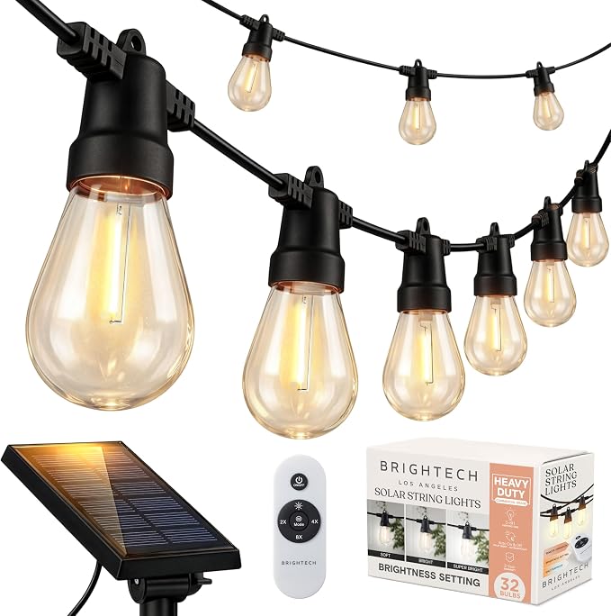 Brightech 104 FT Ambience Pro Solar Powered Outdoor LED String Lights by Brightech