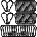 60 Pack 3" Heavy Duty Spring Snap Hook Carabiners, M8 5/16" Galvanized Steel by SEUNGCH