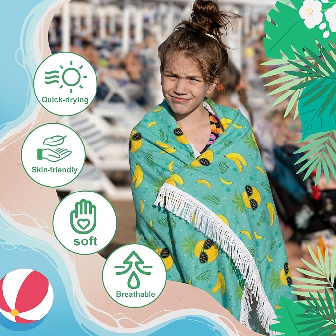Peryiter 24 Pack Microfiber Oversize Turkish Beach Towel Set 12 Large Absorbent - Image 3