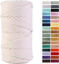 Macrame Cord 3mm x 109Yards 100% Natural Cotton Macrame Rope Cotton Cord by AestheticDesignforYou