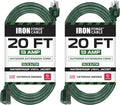 Iron Forge Cable 2 Pack Weatherproof 20 Ft Outdoor Extension Cord by IronForgeCable