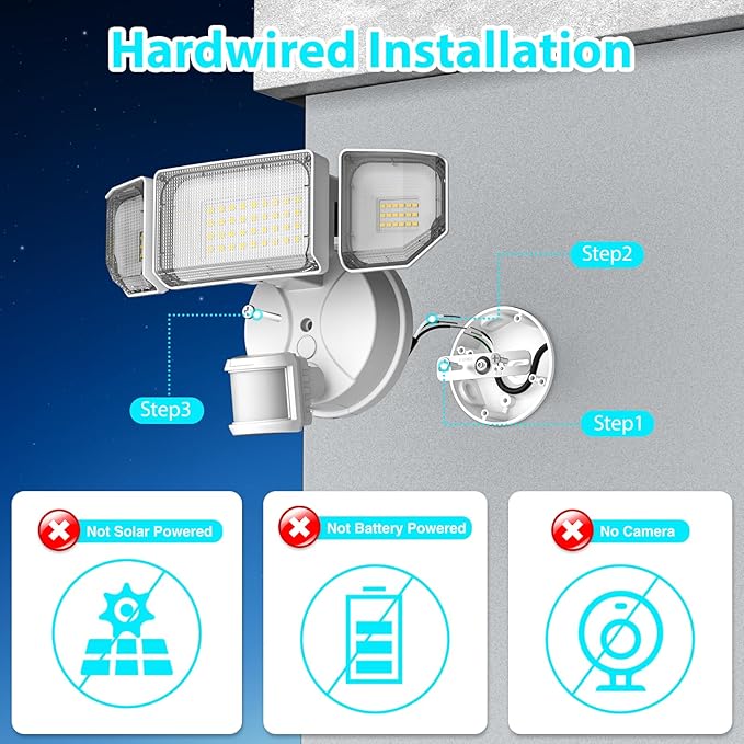 Abovizo 85W LED Security Lights Motion Sensor Light Outdoor, 8500LM Dusk to Dawn - Image 2