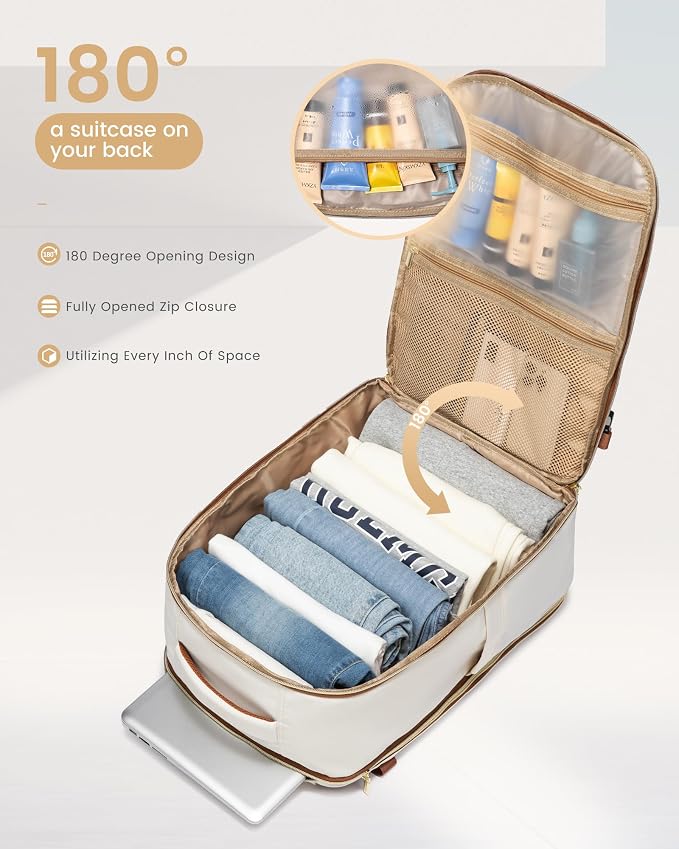 LOVEVOOK Travel Essentials Carry on Backpack 40L Travels Backpack - Image 2