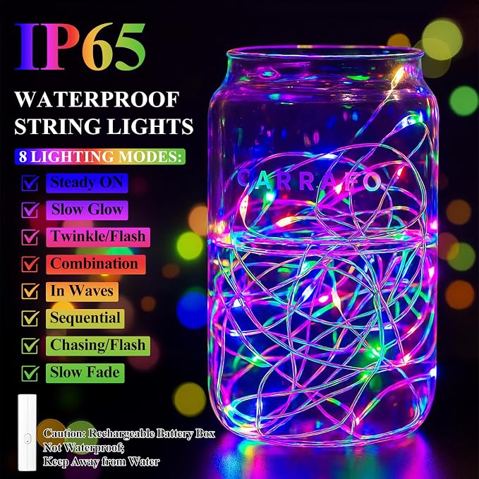 Lakumu Multicolor Fairy Lights Battery Operated, Twinkle Lights - Image 5