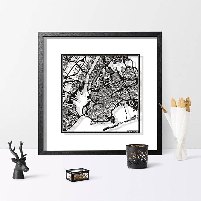 Washington D.C. Cut Map framed by O3 Design Studio, 18x18 inches, paper cutting - Image 8