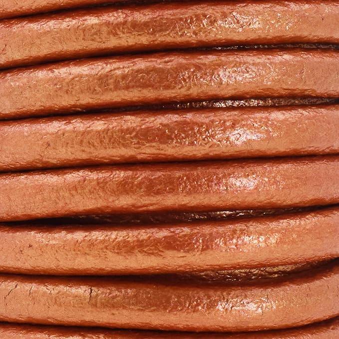 Mandala Crafts Round Genuine Copper Leather Cord - Image 3