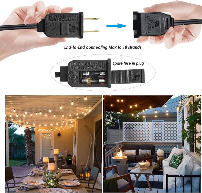 Outdoor String Lights Waterproof Patio Lights 200FT - Image 6