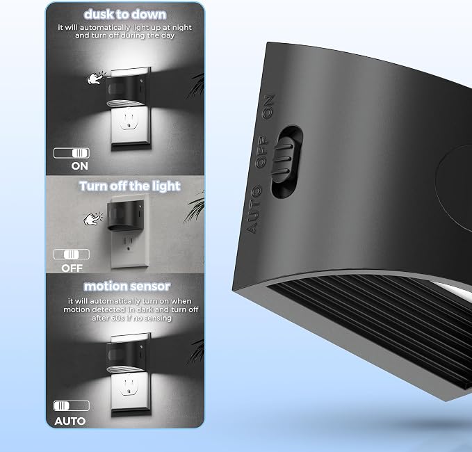 L LOHAS LED Night Light with Motion Sensor & Dusk to Dawn Sensor, Night Lights - Image 5