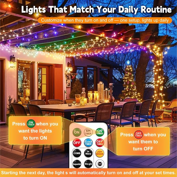 HXWEIYE Rechargeable Fairy Lights - Image 3