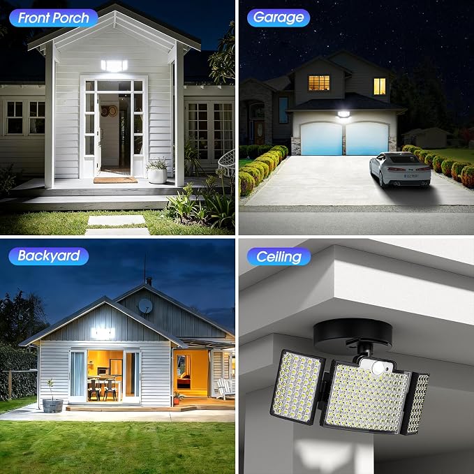 Motion Sensor Outdoor Light Hardwired, 45W 7500LM Security Flood Lights Motion - Image 7