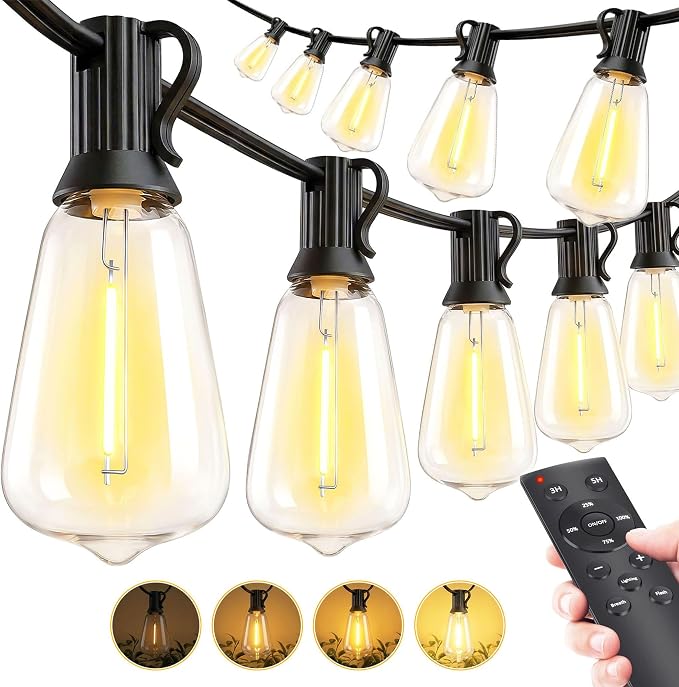 Outdoor String Led Patio Lights - 50Ft 15M Outside Waterproof Light by MGVIH