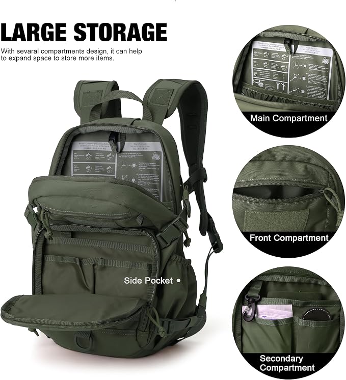 Mardingtop Small Tactical Backpack, Molle Hiking Backpack - Image 5