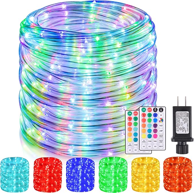 Nazuwke 164Ft Rope Lights Outdoor, 500 LEDs 18 Colors Changing String Lights by Nazuwke