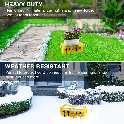 Flemoon Large Outdoor Electrical Box, IP54 Waterproof Extension Cord Cover - Image 5