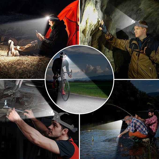 Blukar LED Headlamp, Super Bright Rechargeable Headlight Flashlight - Image 8