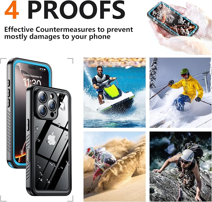 SPIDERCASE for iPhone 16 Pro Max Case Waterproof, Built-in Screen & Camera - Image 8