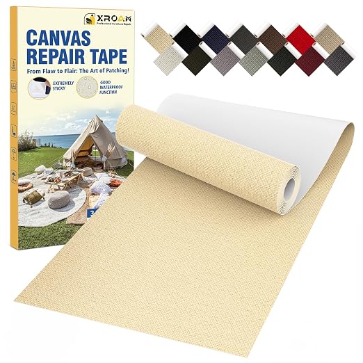 Canvas Repair Tape, 3.2 x 63 Inch Waterproof Heavy Duty Fabric Tape by ProfessionalFurnitureRepair