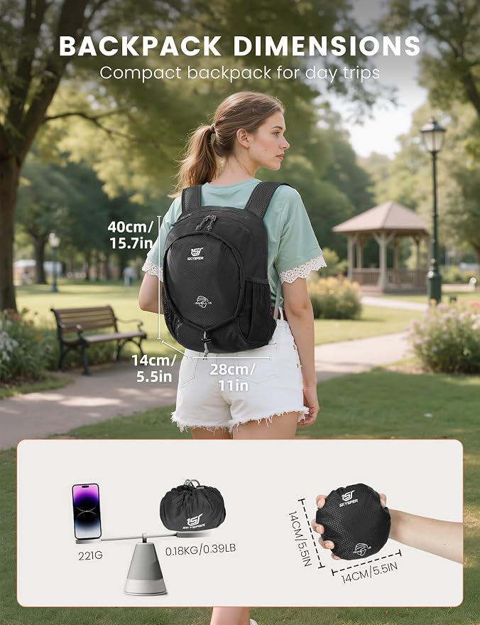 SKYSPER 15L Lightweight Small Hiking Backpack - Image 4