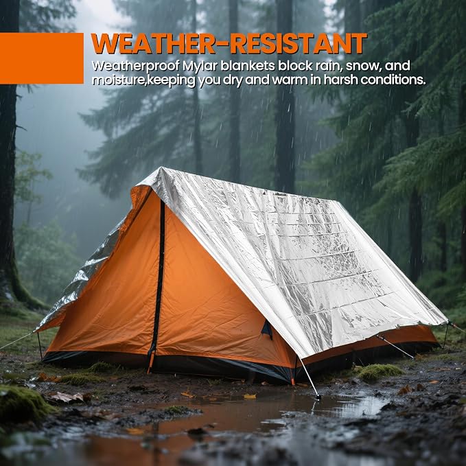 Emergency Blanket, Mylar Thermal Space Blanket - Image 6